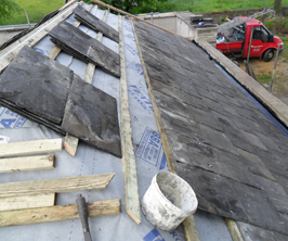 blue slate roofing